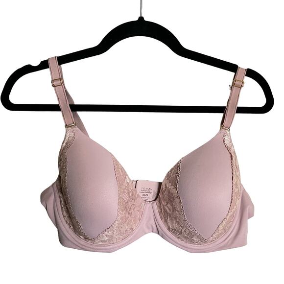 Soma Other - Soma Bra Embraceable Perfect Coverage Underwire Pink Lace Size 36D